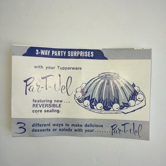 🆕 1960's Tupperware 'Par-T-Jel Jello Mold 4 Pieces Star Cap Original Retro USA - Picture 9 of 12